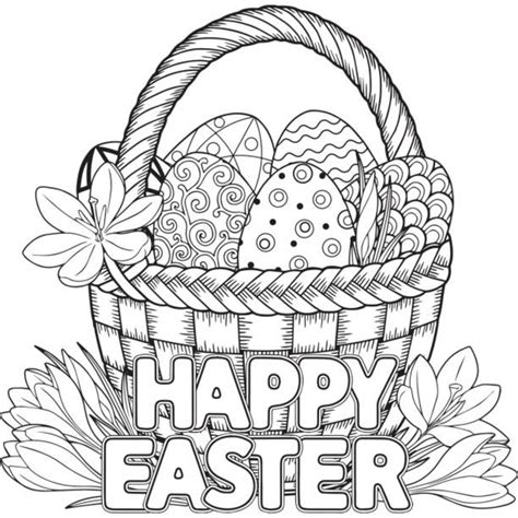 happy easter printable coloring pages